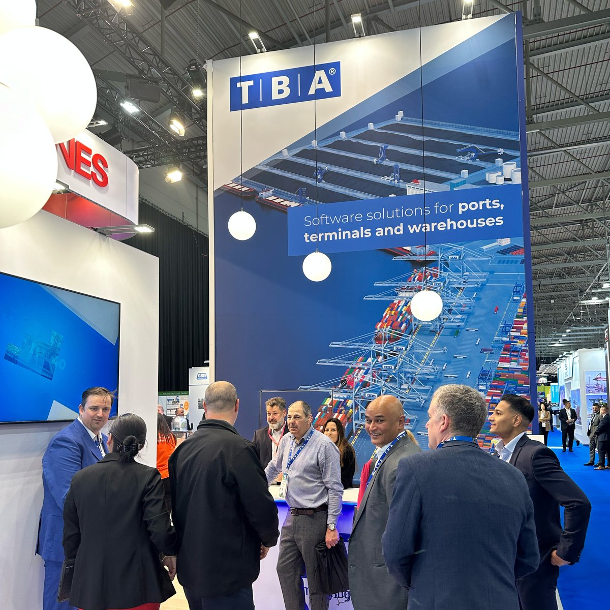 TBA's exhibition stand, next door to parent company, Konecranes. 